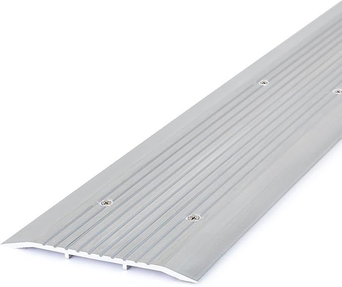 Door Threshold - Premium Low-Profile Corrugated Aluminum Door Saddle Flat Transition Door Saddle 5" Wide x 48" Long