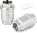 TAISHER 1PCS 304 Stainless Steel 1/4" Female Vertical Check Valve，Backflow Prevention, One Way Spring Check Valves CF8 WOG 1000