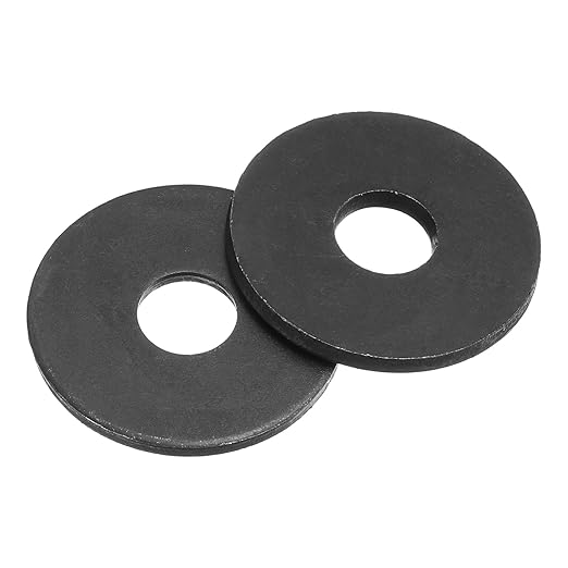 uxcell 20Pcs M8 Fender Washers, Carbon Steel Flat Washer 28mm OD, 2mm Thickness, Metal Gasket for Screws and Bolts, Black Oxide