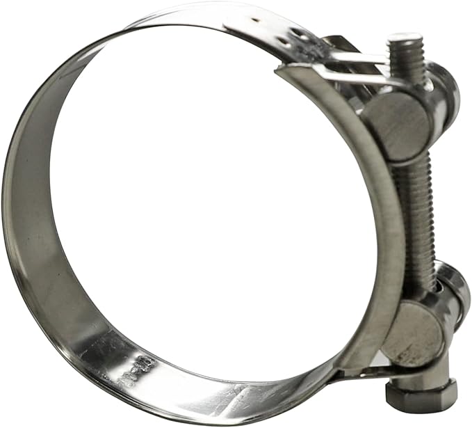 AKIHISA T-Bolt Hose Clamp,162-174mm OD Range 304 Stainless Steel Pipe Strap Clamp, Adjustable Heavy Duty Tube Clamp (2Pack, 6.38" to 6.85")