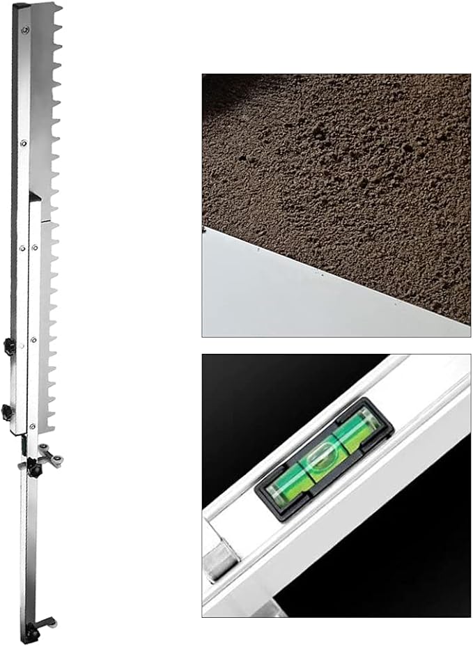 Tile Flat Ash Device, Floor Tile Leveler with Adjustment Knobs, Leveling Flat Sand Tiling Paving Tool, Retractable Gray Paving Tool for Large Wall Tiling Masonry