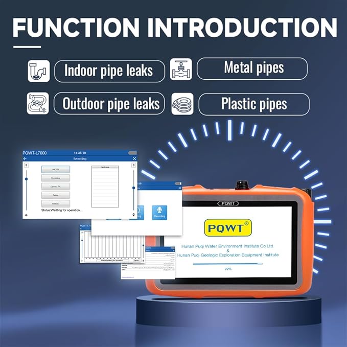 PQWT L2000 Outdoor Pipe Water Leak Detector, Middle Sensor Detecting Water Leak for Depth 5m