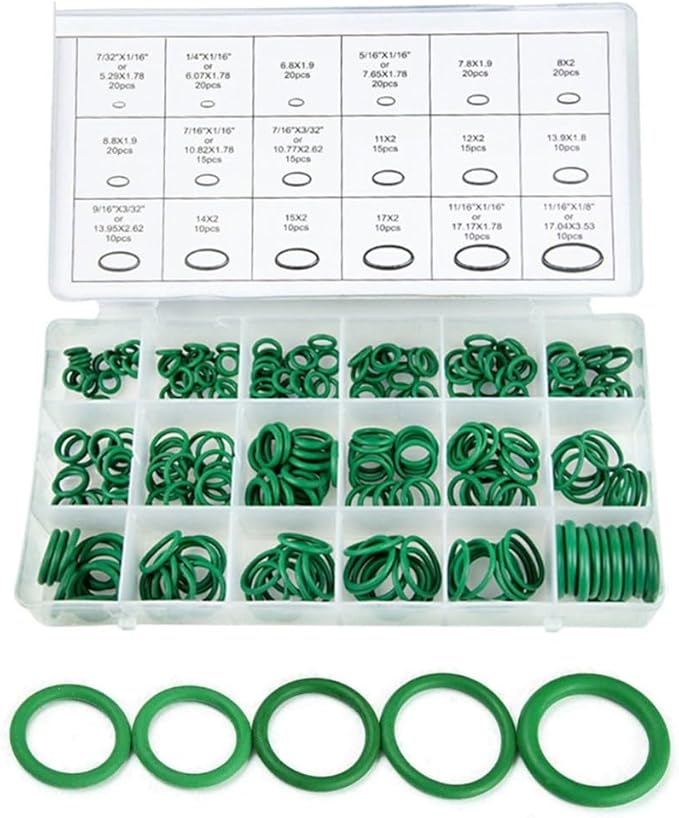 FABULETTA 270 Pieces O Ring Kit HNBR O-Ring Gasket Assortment Set Rubber Seals Gasket for Car Repair, Plumbing, Air or Gas Connections