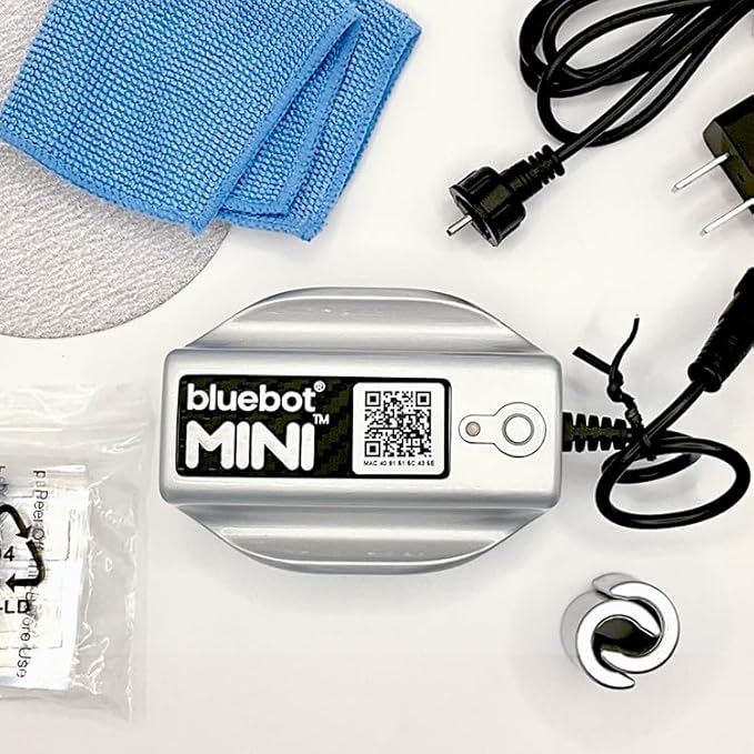 Bluebot Mini WiFi Water Meter, Bundle 1, Indoor/Outdoor, Clamp-on, Fits 3/4”-1” Pipes, Alerts, Live Usage & Leak Monitoring, Ultra-Compact Design