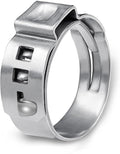 50 PCS 1/2 Inch PEX Cinch Clamp Rings, Stainless Steel PEX Fittings Crimp Rings Pinch Clamps for PEX Tubing Pipe Fitting Connections (1/2 Inch)