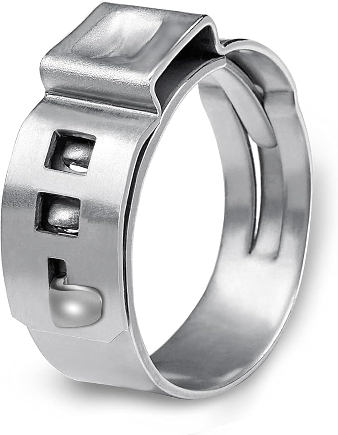50 Pack 1 Inch PEX Cinch Clamp Rings, Stainless Steel Pex Fittings Crimp Rings Pinch Clamps for PEX Tubing Pipe Fitting Connections (1 Inch)