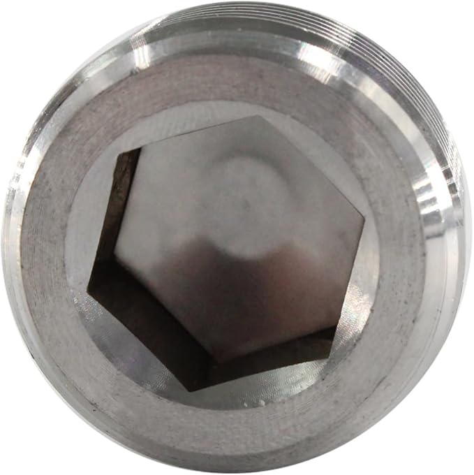 8PCS Stainless Steel Pipe Fitting 1/8" NPT Hexagonal Countersunk Male Thread Pipe Plug
