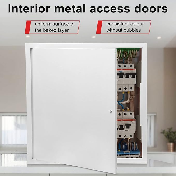 Thicken 1mm 18 x 18 Access Panel for Drywall,Attic Door, Ceiling Access Panel for Drywall,18x18Metal Access Panels are Thickened to 1mm to Solve The Problem of Fragile Panels(Screwdriver Latch)