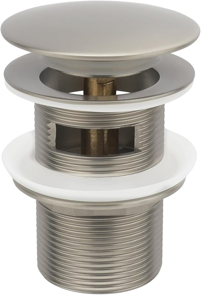 Freestanding Bathtub Drain Pop-up Stopper - Suitable for Most Bathtubs, Compatible With Rough-in Kit (Brushed Nickel Finish)