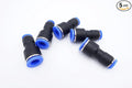 Push to Connect Fitting 3/8" Tube OD x 1/4" Tube OD Reducer, Pneumatic Air Water Straight Union Two Way Connector/Coupler (Pack of 5)