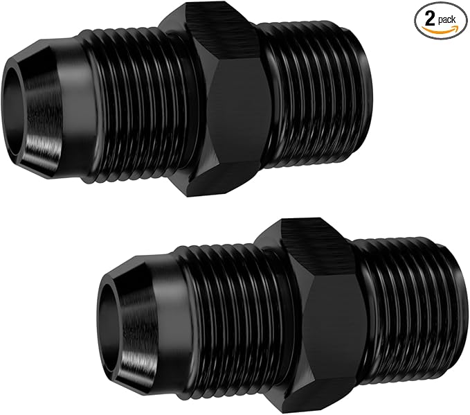 6AN Flare to AN6 ORB Male O-Ring Fitting Adapter (2PCS)