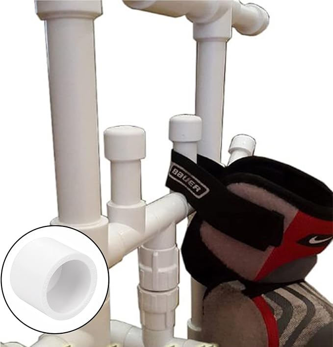 20Pack 1/2"PVC Pipe End Cap Fitting Schedule 40 Furniture Grade 1/2" PVC Pipe Plug Adapter for Build Furniture DIY Garden Shelf, White