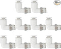 PATIKIL Push to Connect Fitting, 10 Pack Pneumatic Air Elbow Quick Connector 1/8"PT Male Thread x 4mm Tube 90 Degree Connect Tubing Elbow Air Tube Fitting Pneumatic Quick Adapter, White