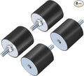uxcell 8pcs M8x23mm Rubber Isolator Mounts with Studs 40x40mm Male Female Vibration Shock Absorber Zinc Plated Cylindrical Thread Mounts Anti Vibration Isolators with 8pcs M8 Lock Nuts