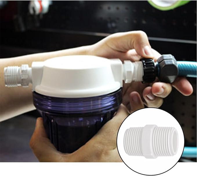 20Pack 1 Inch PVC Nipple Male Thread Coupling Adapter Connector for Thread plumbing Pipe, Home or Industrial Use, Schedule 40, (M x M)