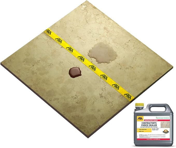 FILA Surface Care Solutions, CONTRACTOR'S Choice Sealer, Tile and Grout Sealer, Natural Stone Sealer Outdoor and Indoor, Waterproof, Stain Proof, Penetrating and Impregnator Sealer, 1 GAL