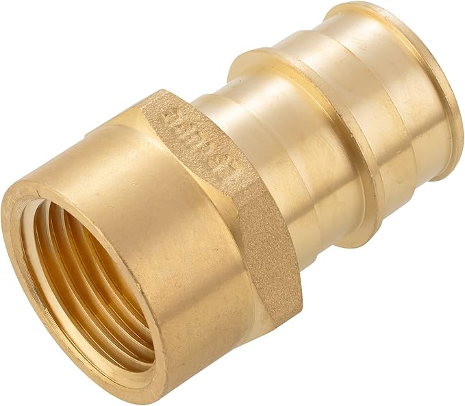 (Pack of 5) EFIELD Pex A Full Flow Expansion Brass Fittings 3/4"x 1/2" Female NPT Adapter, ASTM F1960,(PEX1960030)