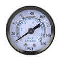 Water Pressure Gauges, 40mm Mini Pressure Gauges 0-160PSI / 0-10BAR Dual Scale 1/8" NPT Thread Indicator Meter for Air Oil Light Fluid Systems