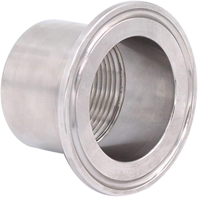 DERNORD Sanitary Female Threaded Pipe Fitting to 2 Inch TRI CLAMP OD 64mm Ferrule (Pipe Size: 1-1/4" NPT)