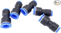 Push to Connect Fitting 1/2" Tube OD x 5/16" Tube OD Reducer, Pneumatic Air Water Straight Union Two Way Connector/Coupler (Pack of 5)