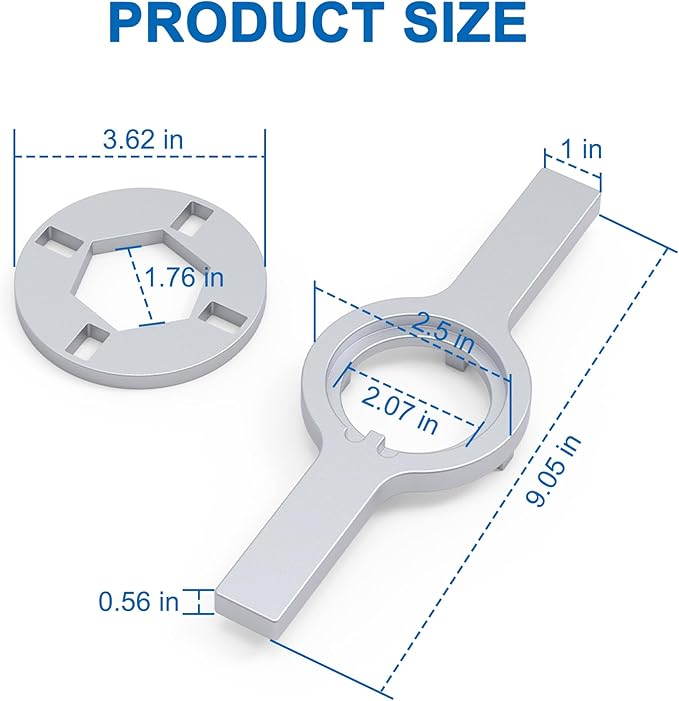 TB123A Washer Spanner Wrench compatible with Whirlpool, GE, Kenmore & More – Tub Nut Removal Tool 1-11/16", Replaces TB123B ERTB123A AP4503397 – Heavy-Duty Washing Machine Wrench