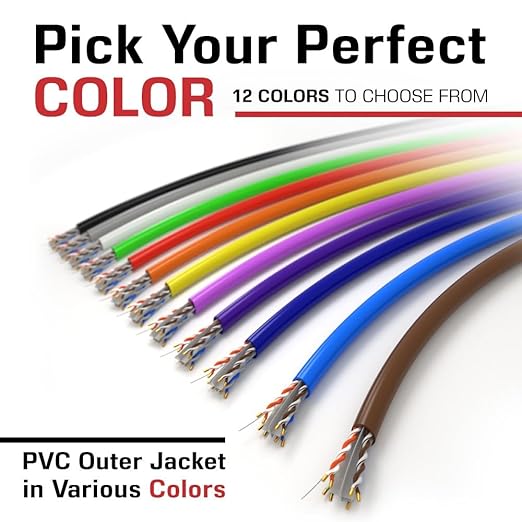Dripstone CAT6 Ethernet Cable 1000ft Bulk Network LAN Wire 23AWG Solid UTP 550MHz High-Speed Internet Cable Gaming, Streaming, Office, Home Use, Pull Box, Cat6 Bulk, Stable Connectivity - Purple