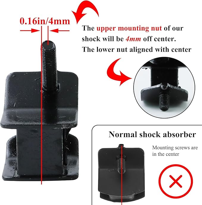 Generator Anti Vibration Rubber Mount for 2500 3000 3500 4000 4750 Watt Compatible with Champion Firman Predator Open-frame Generators Shock Absorbing Feet 4 Pcs (2 left and 2 right)