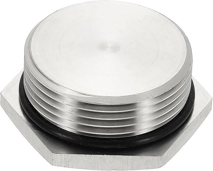 MECCANIXITY NPT Pipe Plug Fitting, 304 Stainless Steel NPT1-1/4 Male Outer Hex Thread for Plumbing Fixed with Sealing Rubber Ring