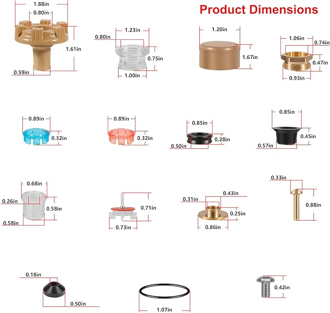 RK-22PRV Repair Kit Metal Handle,Outside Faucet,Compatible with Woodford Model 22, Model V22
