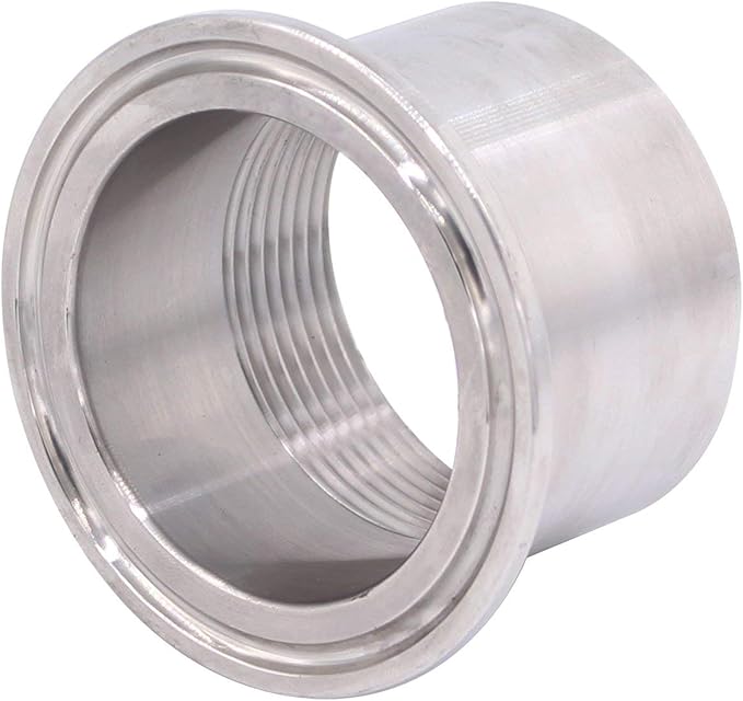 DERNORD Sanitary Female Threaded Pipe Fitting to 2 Inch TRI CLAMP OD 64mm Ferrule (Pipe Size: 1-1/2" NPT)