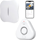 Smart Water Leak Detectors for Home WiFi with App Alerts, Stechro Ajustable 120dB Water Sensor Alarm Leak Detector for Basements Sink Kitchen Laundry, 1 Water Sensor & 1 Rechargeable Gateway