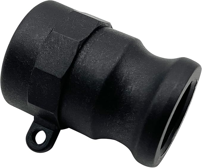 2PCS Camlock Fittings Poly NPT A-75 3/4" Type A Standard Couplings Cam lock Fittings Polypropylene Cam Groove Fitting Male Camlock with Female Threads (0.75 inch, Type A)