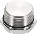 MECCANIXITY NPT Pipe Plug Fitting, 304 Stainless Steel NPT1 Male Outer Hex Thread for Plumbing Fixed with Sealing Rubber Ring