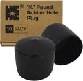Cosmostar 1.25" Inch (31.75 mm) Round Rubber Hole Plugs - Durable Black End Caps for Metal Tubing, Fences, Chair & Furniture Legs | Easy Glide Protection & Secure