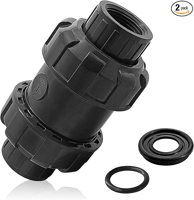 1in NPT PVC Spring Check Valve, UPVC Swing Utility Water One Way Check Valve, Sch80 Pool Ball Check Valve for Backflow Prevention