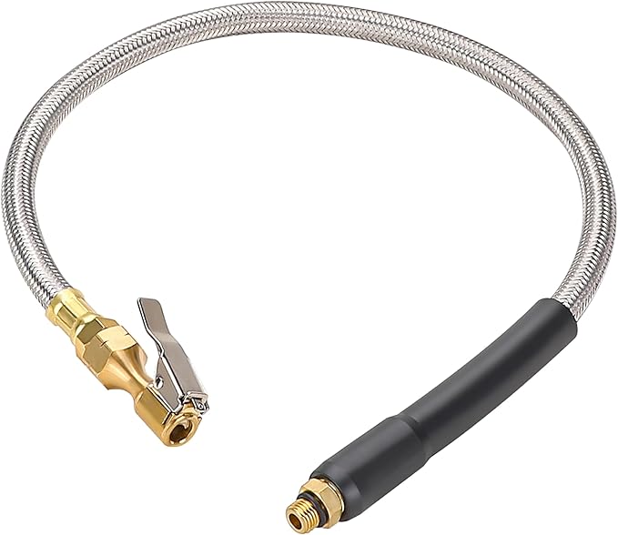 WYNNsky 21’’ Tire Inflator Gauge Hose Replacement, 3/8-24 UNF Threads