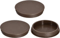 uxcell 3Pcs 60mm(2-3/8") Nylon Hole Plugs, Flush Type Panel Round Snap in Fastener Knockout Locking Plugs for Furniture Insert End Caps Panels, Brown