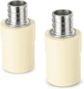 100-Pack HeSun 3/4-Inch CPVC Transition Coupling, 3/4" PEX x 3/4" CPVC Brass Crimp Pex Fittings, ASTM F1807(PEX1807342-100)