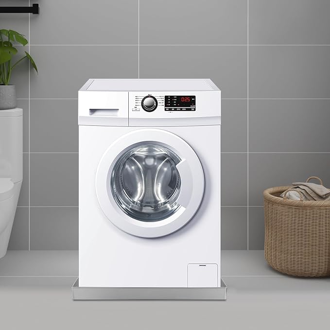 28" x 30" x 2.5" Washing Machine Pan Washing Machine Drip Pan w/Drain Hole & Hose Adapter 304 Stainless Steel Drain Tray for Electric Water Heater & Air Conditioning Units