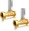 Water Hammer Arrestor for Washing Machine, 3/4 Inch Swivel FHT x 3/4 Inch MHT, Stainless Steel Straight Hammer Arrestor, Fittings of Metal for Pipes Applicable for Garden Hose and Plumbing(Pack of 2)