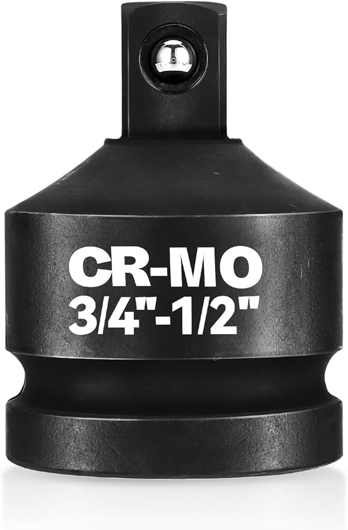 3/4" Female to 1/2" Male Impact Socket Adapter Reducer, Chrome Molybdenum Steel Driver Conversion Adapter, for Sockets and Impact Wrench