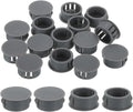 uxcell 28Pcs 18mm(23/32") Nylon Hole Plugs, Flush Type Panel Round Snap in Fastener Knockout Locking Plugs for Furniture Insert End Caps Panels, Gray