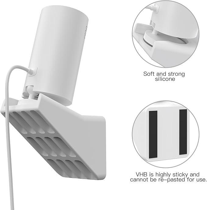 Adhesive Window Mount for Indoor Cam(1st Gen/2nd Gen)/R-ing Indoor Cam Plus,Easy to Install, No Tools Needed, Indoor Cam Camera 20 Degrees Tilt Strong Adhesive Wall Mounting Bracket (White)