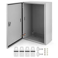 Outdoor Electrical Box, 24x16x10 Steel Junction Box, NEMA 4X Electrical Enclosure Box IP66 Waterproof & Dustproof, Universal Electrical Project Box with Lock & Mounting Plate