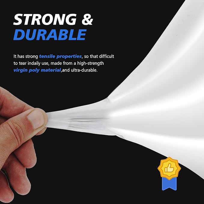 Crawl Space Vapor Barrier - 10 Mil Vapor Barrier - (10' x 10') - Tear Resistant, Heavy Duty Vapor Barrier, Drop Cloth Moisture Barrier Thick Plastic Sheeting Covering for Crawlspace Encapsulation