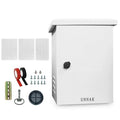 Outdoor Electrical Equipment Enclosure Box - 19.7x15.7x11.8 Outdoor Network Weatherproof Exterior Box Ventilated Enclosure hinged Outdoor Galvanized Electrical Ventilation Design(500x400x300mm)