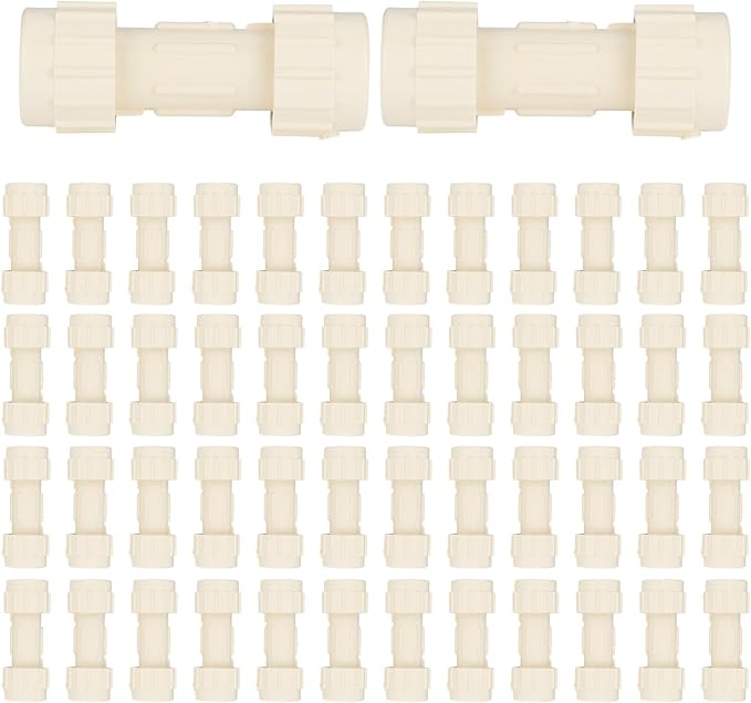 (Pack of 50) EFIELD 1"Compression Coupling,CPVC Fittings for Plumbing Installations and Repair,(CPVC050-50PCS)