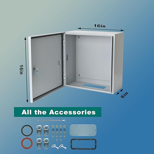 Waterproof Electrical Enclosure 16 x 16 x 6'', Outdoor Electrical Box Weatherproof, Electrical Junction Box with Reinforced Lock