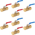 HeSun 8-PCs 1/2 Inch Push Fit PEX Ball Valve, Push-to-Connect Full Port Shut-off Valve for Hot and Cold Water,with 1 Disconnect Clip, PEX,Copper,CPVC, Blue & Red