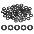 100-Pack 8# Flat Washers, 7/16" OD 304 Stainless Steel Washers for Bolts Screws Nuts for Automotive/Machinery/Furniture, Flat Metal Washers [Black Galvanized]